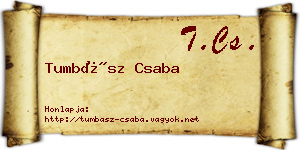Tumbász Csaba névjegykártya