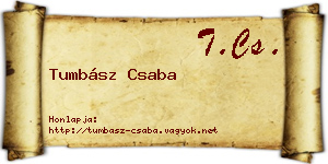 Tumbász Csaba névjegykártya